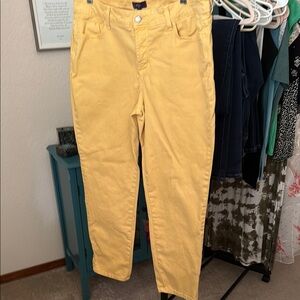 NYDJ Yellow Ankle Zip Women's Jeans, Size 12